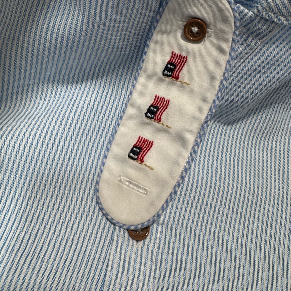Edgehill Boys Blue Stripe Outfit Set Shirt Pants Easter Spring NWT Size 6 - Picture 8 of 11